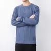 Suéteres para hombres 2022 Versión HK Color sólido suelto Cuello redondo Suéter para hombre Otoño Invierno Manga larga Punto cálido Casual Clásico Hombres Ropa G221010