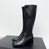 Fashion Boots Wedding Shoes High Boots Martin Shoe's Boot New 2023 Autumn Winter Patent Leather Leer Red Dikke Heel Simple Women