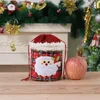 Yeni Noel Süslemeleri Sack Xmas Hediye Elma Çantası Kardan Adam Santa Drawstring Bag Partisi Malzemeleri Toptan FY3952 B1022