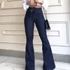 Jeans da donna a vita alta a gamba larga da donna di marca Boyfriend Denim Skinny da donna Vintage Flare 2XL Pant
