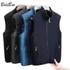 Mens Vests Bolubao Spring Autumn Men Casual Vest Jacka Solid Color Stand Collar Polar Fleece Vest Fishing Vandring Par Varma västen Male 221010