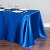 テーブルクロス装飾長方形の白いサテンのテーブルクロスダイニングカバー結婚式のパーティーのための固体テーブルクロス21色