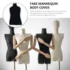 Stol t￤cker t￤cker mannequin dummy torso kroppsform kl￤nning ￶vre modeloverlay tyg kl￤dsuppspelning kvinnlig elastisk tv￤ttbar maskin