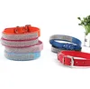 Wholesale 6 Colors 4 Size Dog Collars & Leashes Adjustable Suede Leather Cute Pet Rhinestone Lightweight Portable Delicate