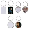 Sublimation blank DIY keychains heart round designer keychain wallet Handbag Square Lover Keychains Car Key Ring for Woman Man Valentine's Day Christmas Gift