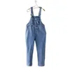 Kvinnors jeans feta syster denim overall byxor vår och höst jeans ren bomull stor storlek lös mode bantning jumpsuit 221011