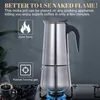 Inne narzędzia kuchenne Stal nierdzewna ekspres do kawy Moka Gejser producenci Kettle Brewer Latte Percolator Stove 221010