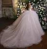 2023 Princess Wedding Dress Corset Sweetheart Neck Ball Gowns Glitter Tulle Bride Dresses Robe De Mariee Vestidos Noiva Mariage258t