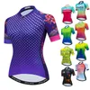 Racingjackor Weimostar Purple Team Sport Cycling Jersey Women Short Sleeve Shirt Anti-UV Bicycle Clothing Road Mountain Bike