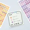 غلاف الهدايا 4pcs/مجموعة إقرارات إنجليزية لاصق رقم الرسالة دافئة اللون الصلب DIY Scrapbooking Plan Book Decoration Dot