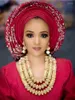 Necklace Earrings Set Dubai Gold Women Bridal Statement African Nigerian Wedding Jewelry Party Gift WE090