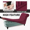 Stoelbedekkingen fluwelen armloze chaise slipcover stretch lounge dekking meubels beschermer bank voor huis