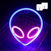 Neon teken Alien Light Design Wall Hanging Lamp voor huis Kinderkamer Xmas feest vakantie Art Room Decor