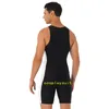 Trajes de maiô unissex trajes de traje de roupa branca tira branca lycar spandex treinamento competição com luta livre de peso de levantamento de peso masculino spots spots pesado bodysuit dianteiro zíper frontal