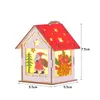 Christmas Decorations LED Light Wooden House Luminous Cabin Merry For Home Xmas Ornaments 2022 Year Gift