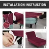 Chair Covers Velvet Armless Chaise Slipcover Stretch Lounge Cover Furniture Protector Sofa For Home