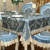 Tkanina stołowa bei europejski luksus żakardowy krzesło obrusowe koronkowe aksamitne osłona poduszka z tyłu bez poślizgu PODUBIONE PODATKA