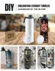 UPS Wholesale 20oz Sublimation Straight Tumbler Double Wall Stainless Steel Vacuum Insulated Cups Bottle With Two Lids Straws