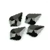 Lustre cristal 10 pcs/Lot 76 MM couleur noire pendentif goutte garnitures prismes