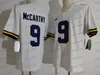 대학 9 McCarthy Football Jersey 12 McNamara 10 Tom Brady 97 Aidan Hutchinson Yellow Blue White Michigan Mens Jerseys Stitched