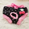 Vêtements pour chiens couches pantalons physiologiques mignon fruits impression Shorts sanitaires culottes pour petits chiens moyens sous-vêtements lavables