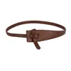 Belts Design Women Knot Waistbands Wide Long Soft PU Leather Fashion Woman Dress Decorate DIY Bow Buckle Gifts