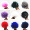 Boinas de 12 cm de pompo colorido com snaps de pêlo artificial de inverno para gorros de malha sapatos de chapéus de boné