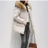 Femmes Gilets Femmes Hiver Doudounes Chaud Épaissir Lâche À Capuche Col De Fourrure Coton Manteaux De Base Blanc Solide Femelle Parkas Veste Rembourrée 221010