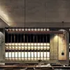 Personlighetsrestaurang Bambu h￤ngslampor Creative Bar Table Cafe Hanging Lamp Hush￥llskl￤dbutik LED Pendant Light Commercial Chandelier Lighting