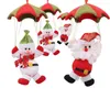زينة عيد الميلاد مضحك زخرفة القفز بالمظلات سانتا كلوز دمية المنزل المتجر المتجر معلقة هدايا الحرفية