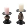 Candle Holders 2 Pcs Retro Desktop Tea Light Household Decorations Classic Stand