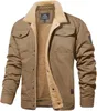 Mens Down Parkas Men Turndown Collar Winter Cotton Jackets Mens Sherpa Trucker Military Parka Green Tactical Cargo Coats Clothes Overcoats 221010
