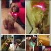 Dog Collars Leashes Nylon Led Pet Dog Collars Night Safety Flashing Glow In The Dark Leash Dogs Luminous Fluorescent Collar Supplies Dhihm