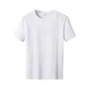 Camisetas para hombre, camiseta de manga corta de Color sólido, camiseta de verano, ropa de verano a la moda, camiseta interior de media manga de marca blanca