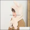 Other Festive Party Supplies Hat And Scarf All In One Winter Baby Plush Cute Ear Protection Drop Delivery 2022 Home Garden Festive P Dhxqa