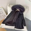 Women's Fur Down Long Waterproof Jackets Faux Coat For Womens Winter Jacket Puffer Warm Coats Clothing M-5XL