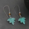 Boucles d'oreilles pendantes 2022 tendance main de Fatima géométrique femmes femme pierre naturelle bijoux tribaux en gros