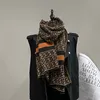 designer Cashmere Scarf Höst och Vinter Damsjal Kvalitet Cashmere Dubbelsidig Värme Nackband Jacquard