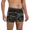 Underpants Glitter Marble Underwear Black And Gold Marbles Plain Panties Custom Shorts Briefs 3D Pouch Male Plus Size Boxer