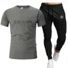 Contorts de survêtement masculins 2022MEN'S Vêtements d'été Coton Imprimé en coton rapide T-shirt à manches courtes pantalon pour hommes Jogging