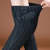 Women's Pants 2022 Winter Warm Velvet Women Plaid Full Length High Waist Fitness Trousers With Pocket Plus Size Clothes 6XL Streetwear