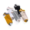 Chaussettes pour hommes 5 paires hommes été couture contraste couleur coton absorbant la sueur respirant Invisible bateau direct