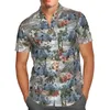 Chemises décontractées pour hommes volant hélicoptère impression 3D été respirant plage hawaïenne chemise à manches courtes hommes Streetwear 5XL grand bouton Harajuku