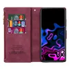 Cuerda Folio Rhombus Fundas para teléfonos con cremallera para Samsung Galaxy Z Fold3 Fold4 5G S22 Ultra S21 Plus S20 S21FE S20FE Note20 Note10 Pro A13 A33 A53 Cartera multifuncional Shell