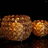 Candle Holders Party Supplies Wedding Ornament Pillar Craft Tea Light Candlestick Gold Crystal Bowl Church Holder