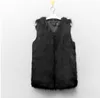 Dames bont faux vest vrouwen 2022 Casual slanke lente herfst mouwloze jas jas winter 2xl vest femme kaki zwarte streetwear