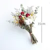 Faux Floral Greenery Natural Rose Wtar Qir Getrockneter Eukalyptusstrauß für Zuhause Wohnzimmer Tischdekoration 221010