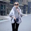 Women's Fur Winter Ladies' Genuine Knitted Mink Shawls Collar Women Pashmina Wraps Bridal Cape Coat Jacket