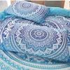 Наборы постельных принадлежностей F Fanaijia Blue Boho Setds Sets Queen Size Size Mandala Cepet Cover с подушкой кровати.