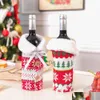 Juldekorationer Nordic Sticked Elk Snowflake Wine Bottle Set Christmol Decoration Hair Ball Hush￥llsartiklar Drop Leverans 2022 DHK0F